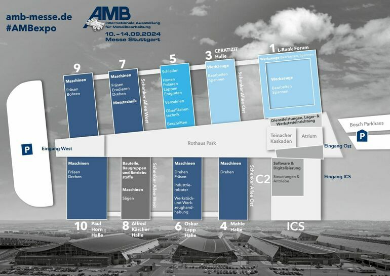 Thematische Hallenplanung für die AMB 2024 steht